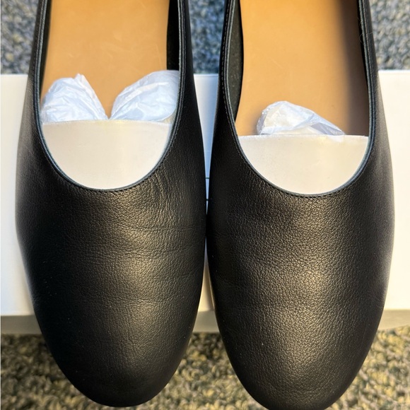 Quince Black Leather Flats - Picture 5 of 11